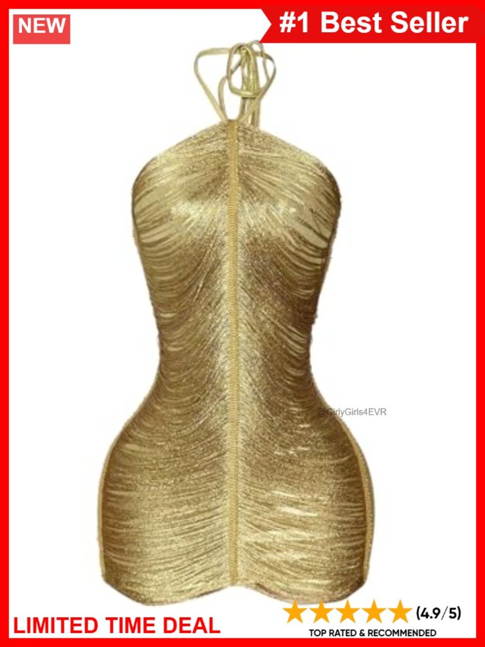 Halter Neck Fringe Bodycon Mini Dress Sleeveless Party Club